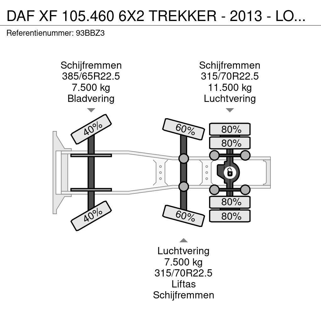 DAF XF 105.460 6X2 TREKKER - 2013 - LOW MILEAGE - AUTO Cabezas tractoras
