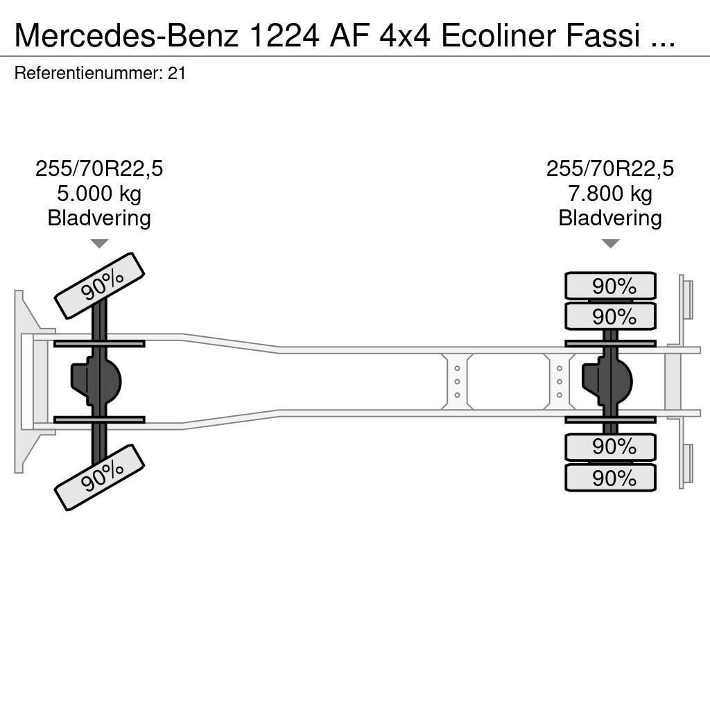 Mercedes-Benz 1224 AF 4x4 Ecoliner Fassi F85.23 Winde Beleuchtun Grúas todo terreno