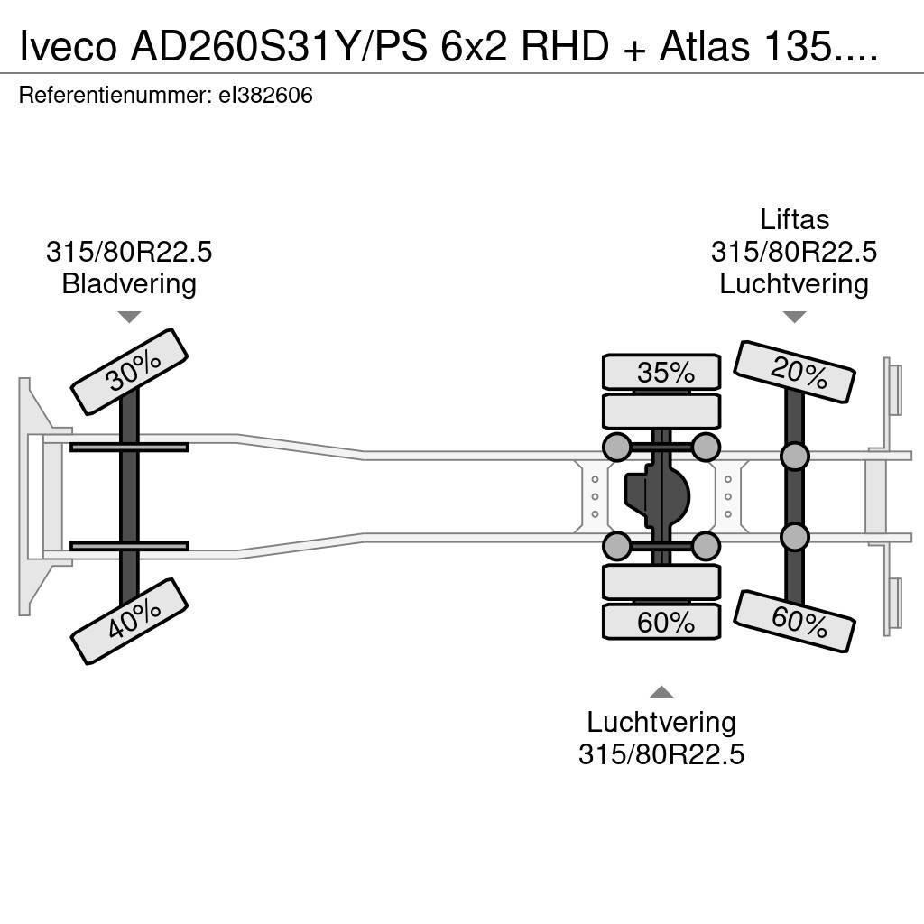 Iveco AD260S31Y/PS 6x2 RHD + Atlas 135.2E-A2 Camiones plataforma