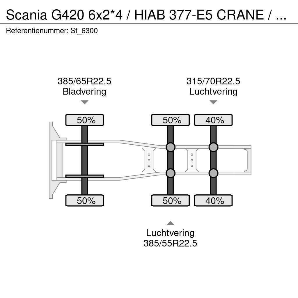 Scania G420 6x2*4 / HIAB 377-E5 CRANE / KRAN - GRUA Cabezas tractoras