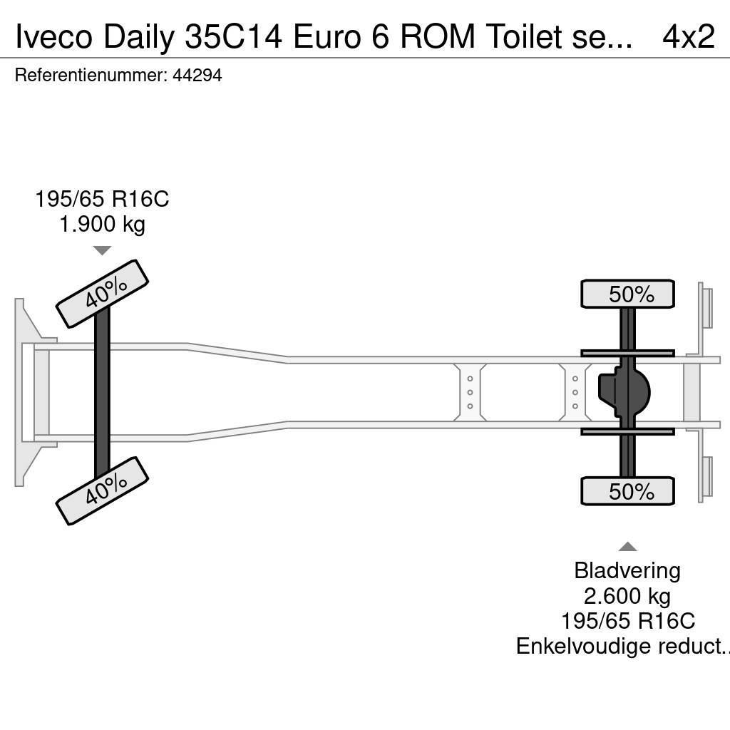 Iveco Daily 35C14 Euro 6 ROM Toilet servicewagen Camiones aspiradores/combi