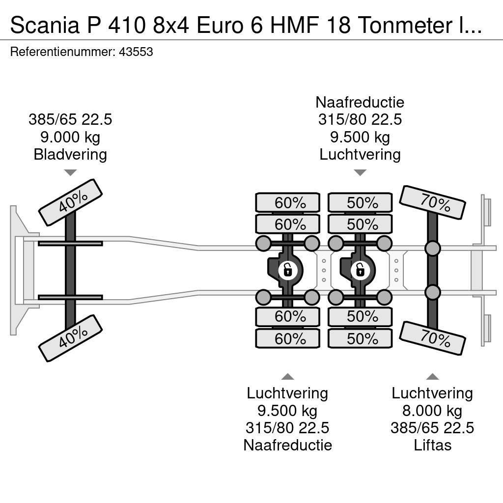 Scania P 410 8x4 Euro 6 HMF 18 Tonmeter laadkraan Camiones bañeras basculantes o volquetes