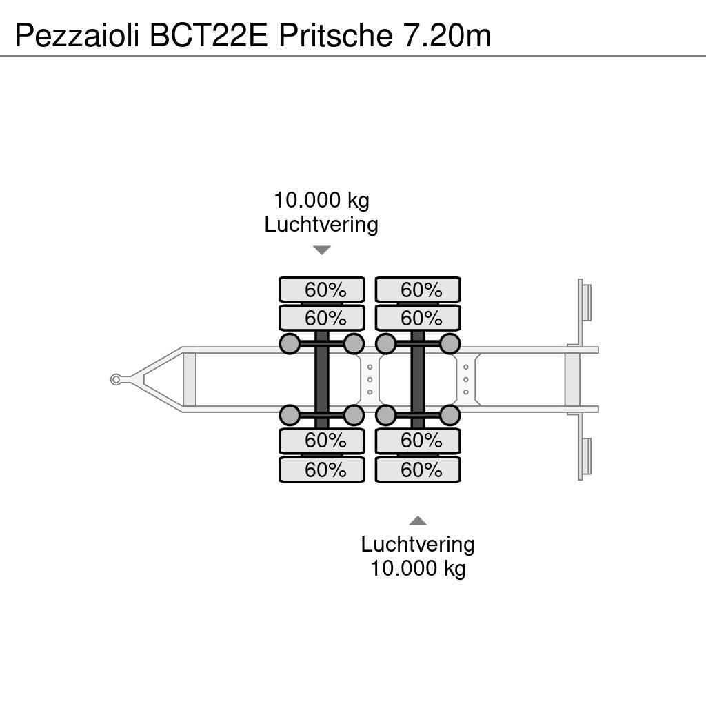 Pezzaioli BCT22E Pritsche 7.20m Plataforma plana/laterales abatibles