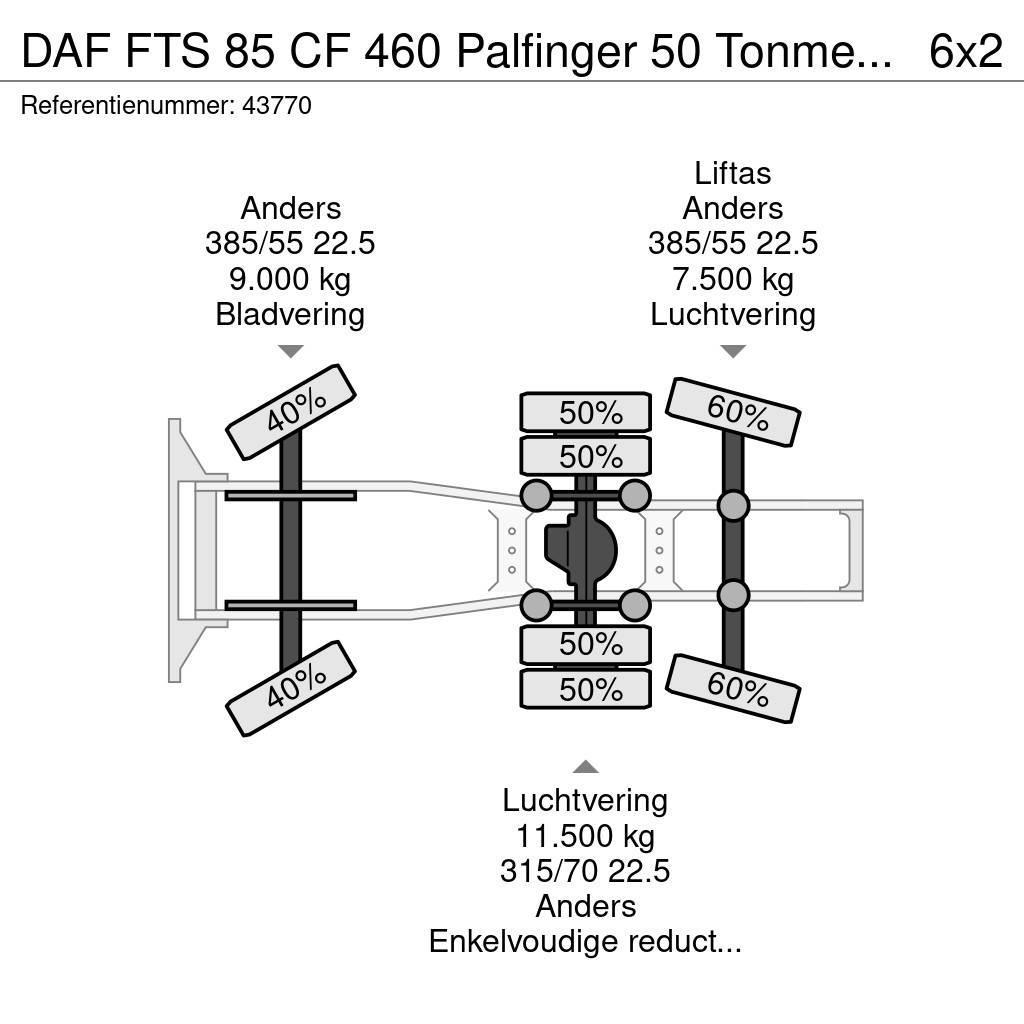DAF FTS 85 CF 460 Palfinger 50 Tonmeter laadkraan Cabezas tractoras
