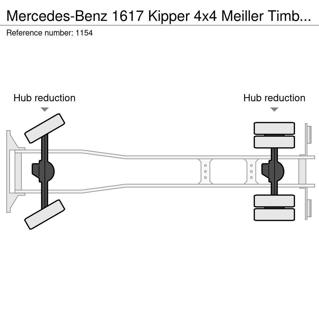 Mercedes-Benz 1617 Kipper 4x4 Meiller Timber Crane Big Axle Good Camiones bañeras basculantes o volquetes