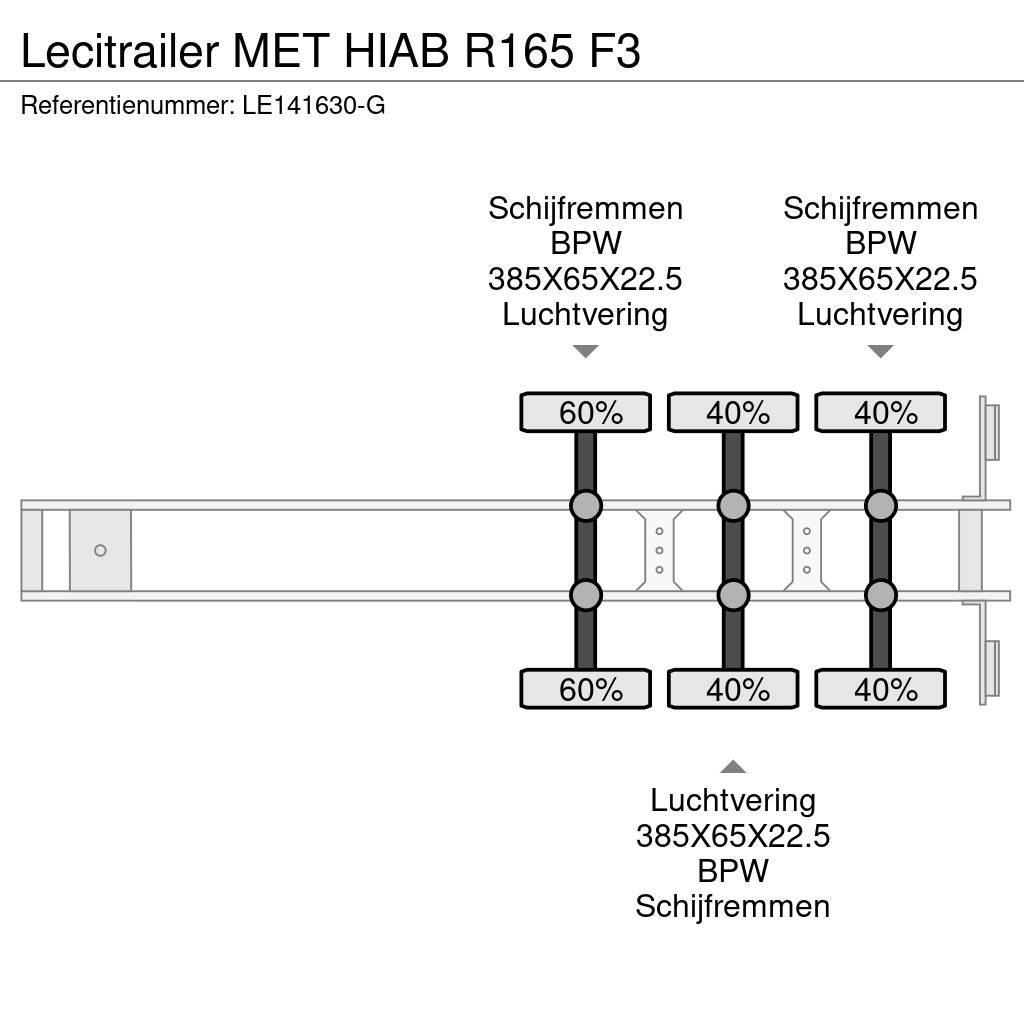 Lecitrailer MET HIAB R165 F3 Semirremolques de plataformas planas/laterales abatibles