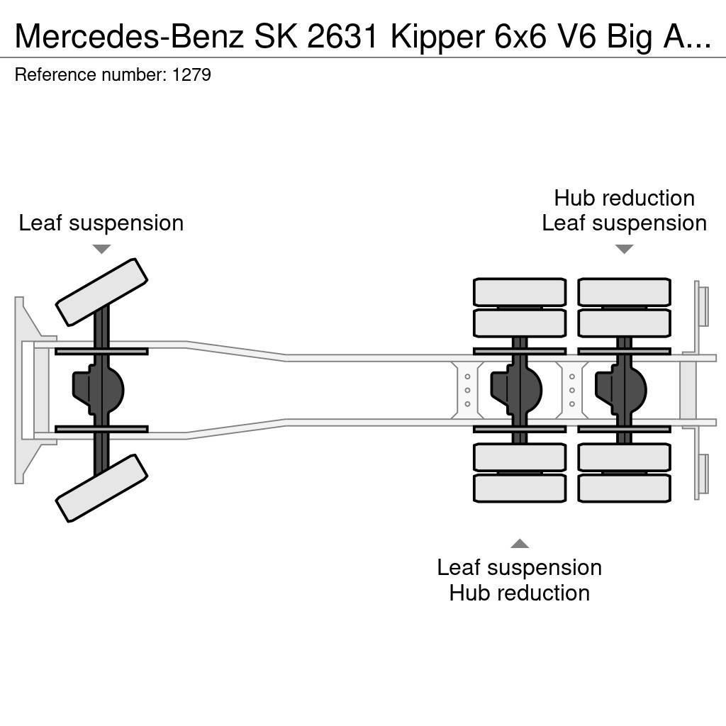 Mercedes-Benz SK 2631 Kipper 6x6 V6 Big Axle's Auxilery Top Cond Camiones bañeras basculantes o volquetes