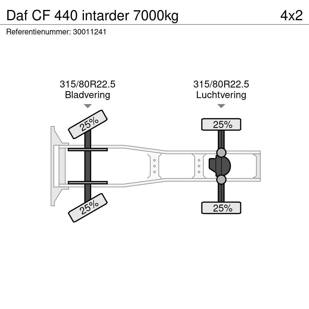 DAF CF 440 intarder 7000kg Cabezas tractoras