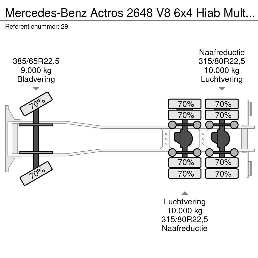 Mercedes-Benz Actros 2648 V8 6x4 Hiab Multilift 20 Tons Hooklift Camiones polibrazo