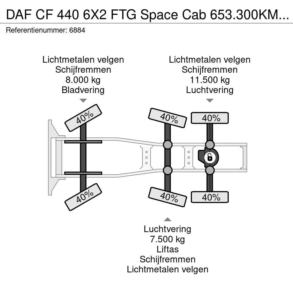 DAF CF 440 6X2 FTG Space Cab 653.300KM LED ACC NL Truc Cabezas tractoras