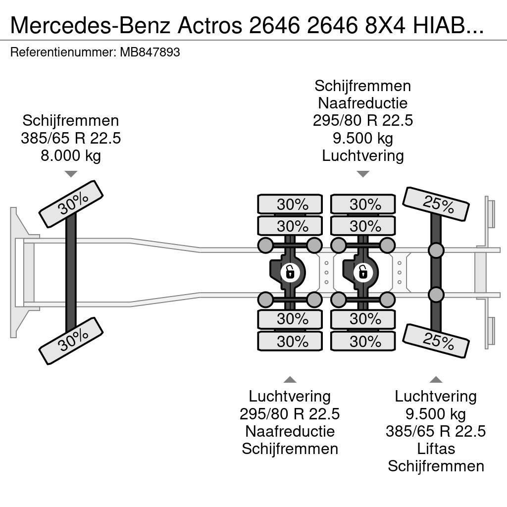 Mercedes-Benz Actros 2646 2646 8X4 HIAB 144E-4 HiPro + REMOTE + All terrain cranes
