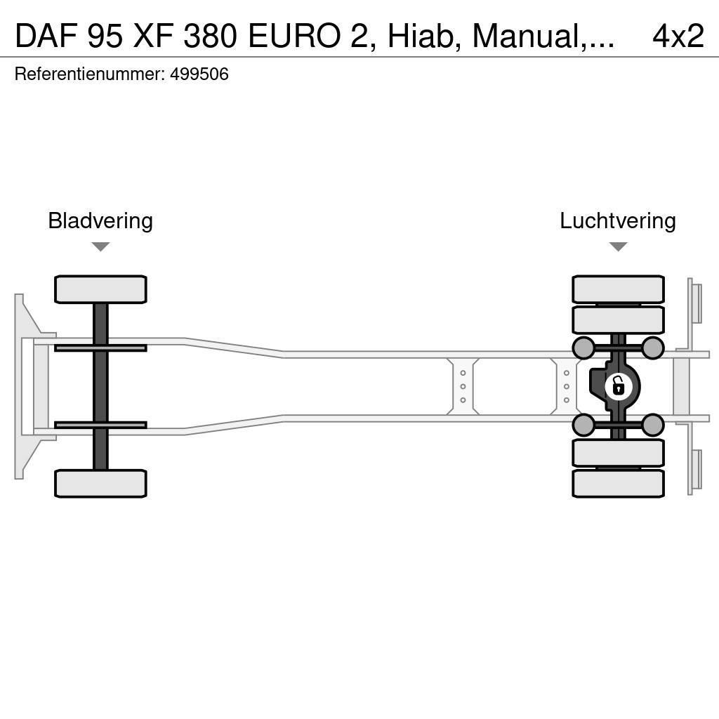 DAF 95 XF 380 EURO 2, Hiab, Manual, Winch Camiones plataforma