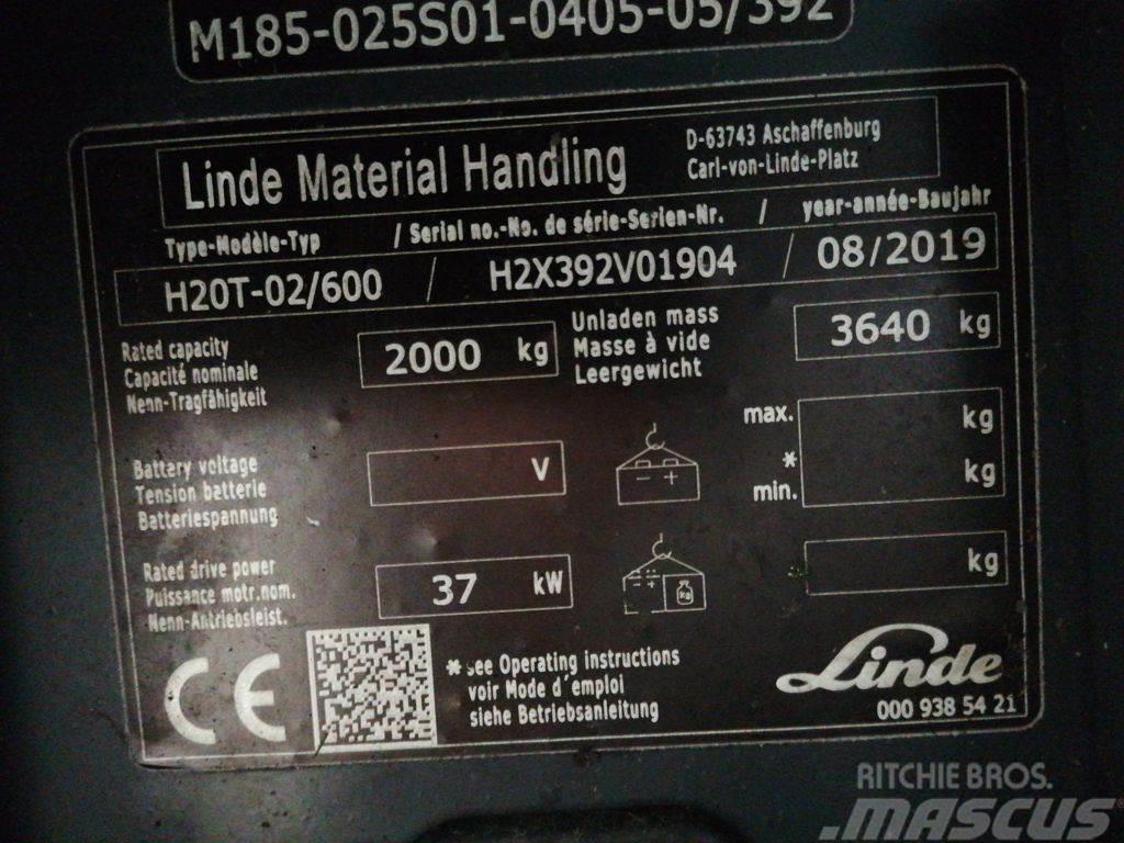 Linde H20T-02/600 Carretillas LPG