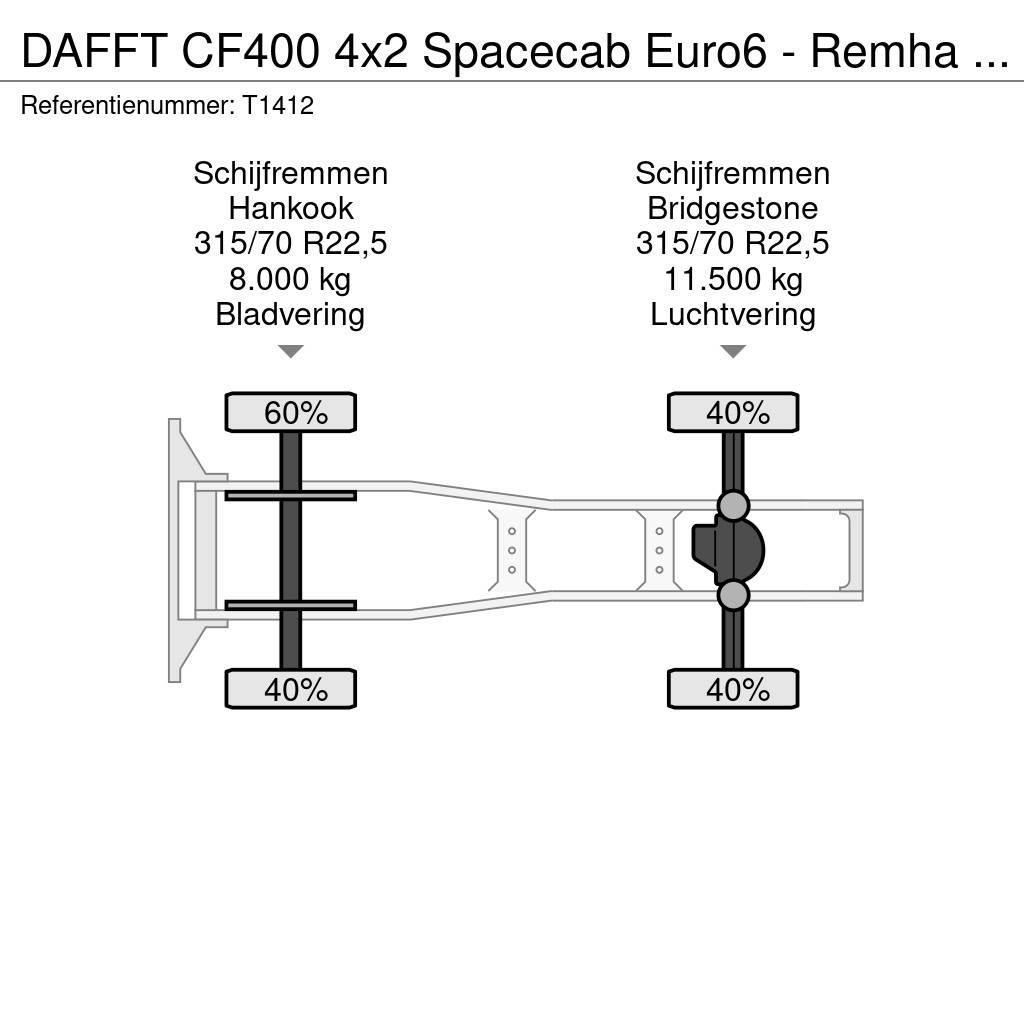 DAF FT CF400 4x2 Spacecab Euro6 - Remha - 615.000km - Cabezas tractoras