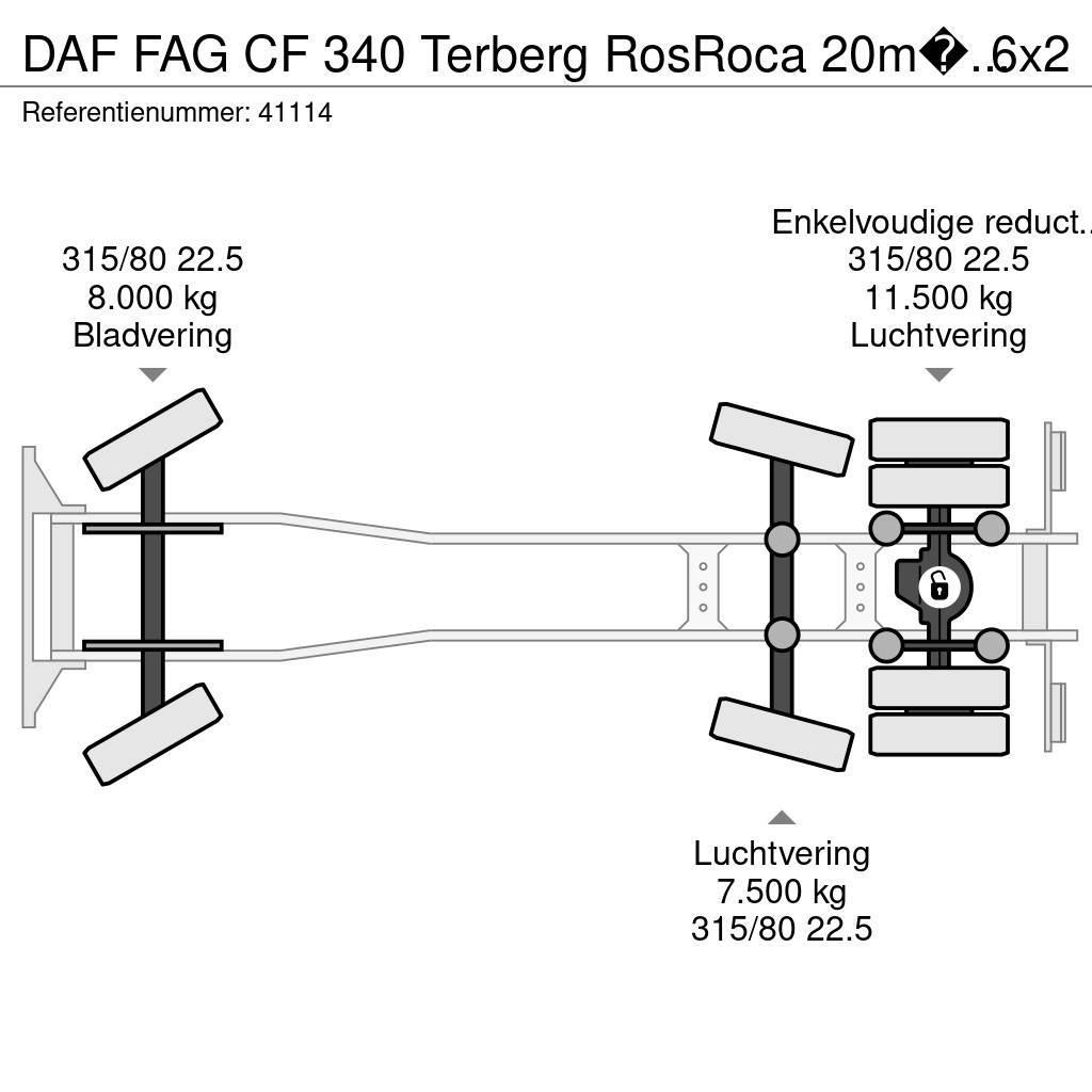 DAF FAG CF 340 Terberg RosRoca 20m³ + AE weighing syst Camiones de basura