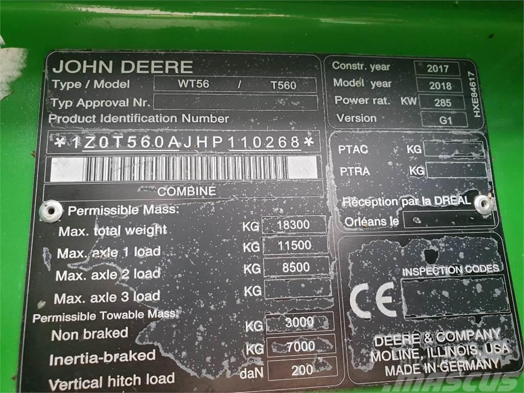 John Deere T560 Cosechadoras combinadas