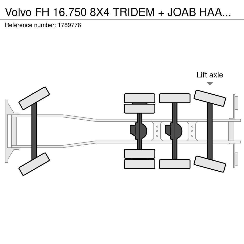 Volvo FH 16.750 8X4 TRIDEM + JOAB HAAKARMSYSTEEM/ABROLLK Camiones polibrazo