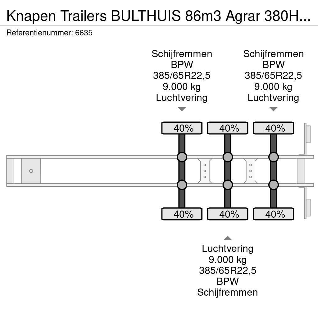 Knapen Trailers BULTHUIS 86m3 Agrar 380H Schijfremmen Alc Cajas de piso oscilante