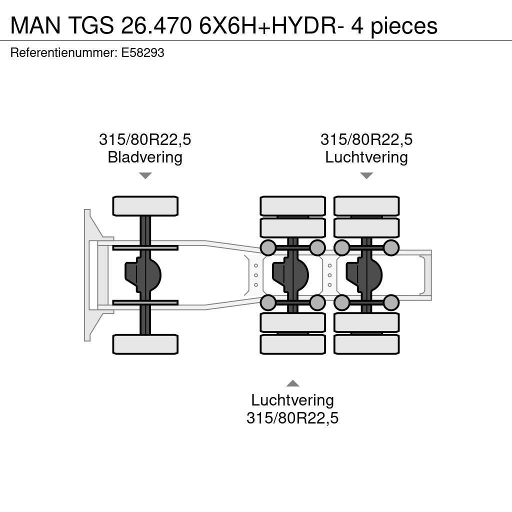 MAN TGS 26.470 6X6H+HYDR- 4 pieces Cabezas tractoras