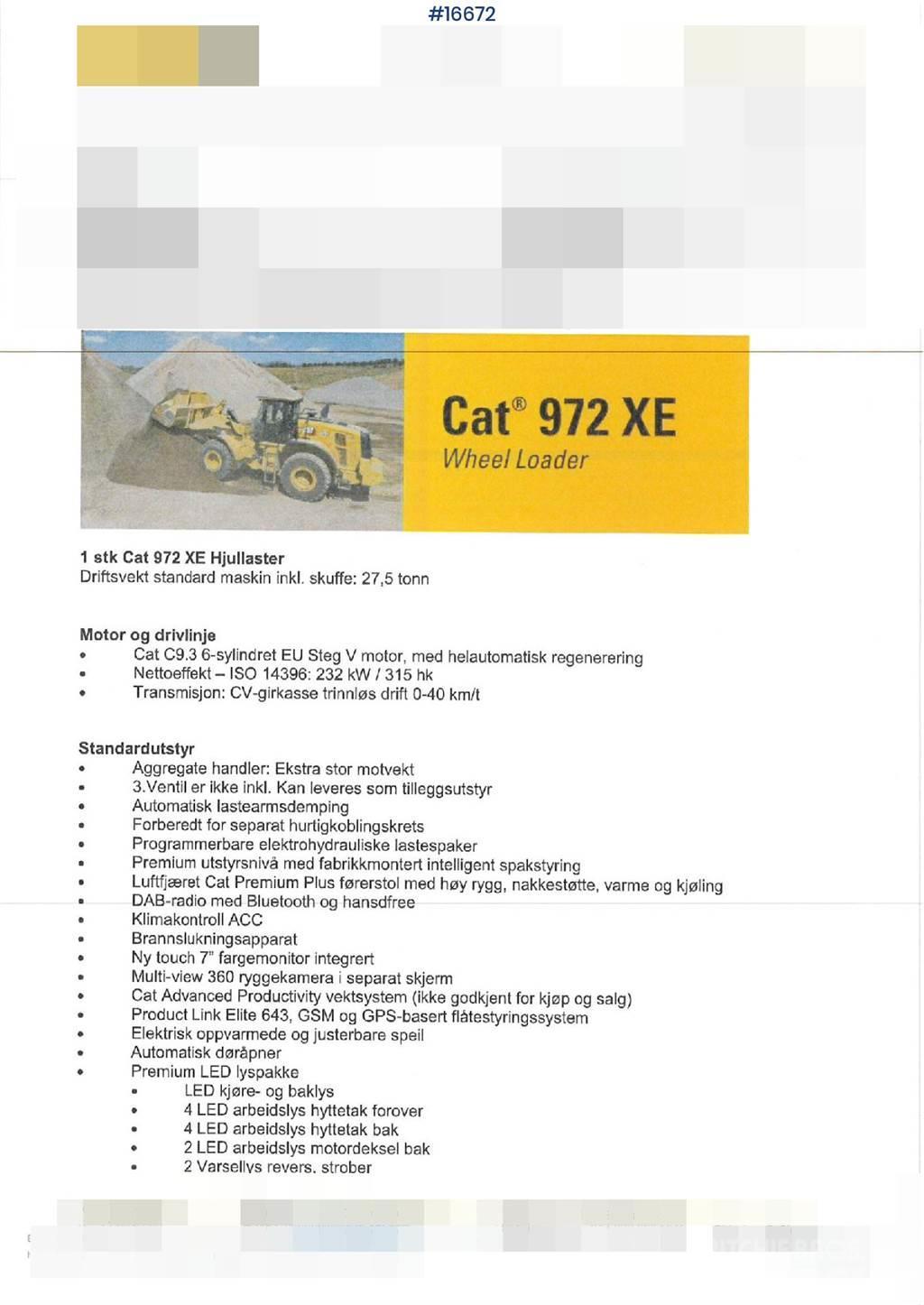 CAT 972 XE-GR. Brand new! Cargadoras sobre ruedas