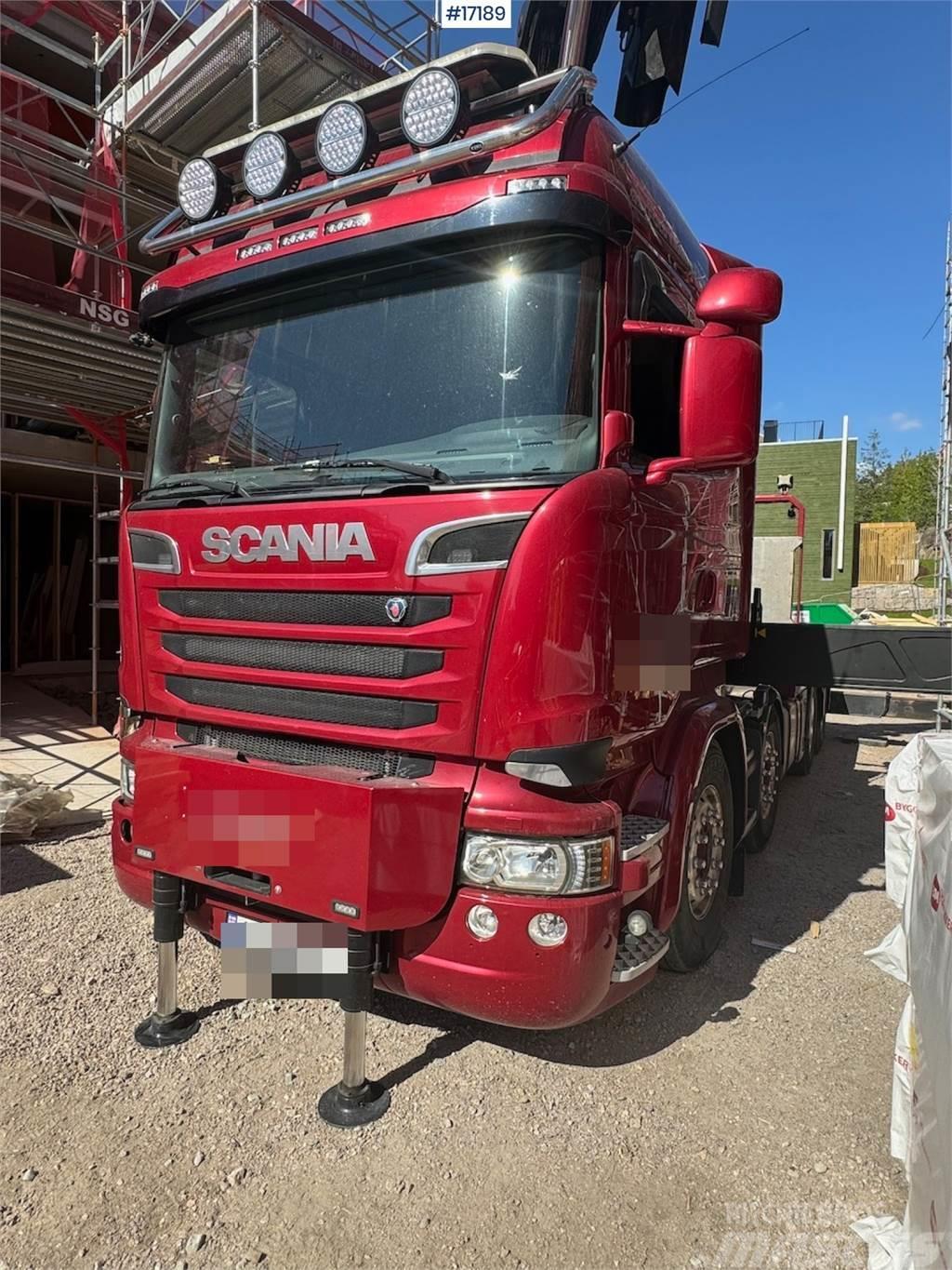 Scania R520 combi truck w/ 92 t/m Palfinger crane. Jib an Camiones grúa