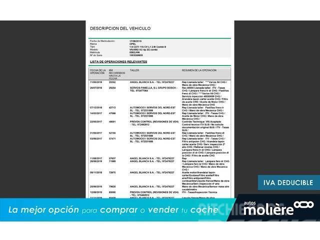 Opel Vivaro Combi 6 1.6CDTi 29 L1 115 Furgonetas /Furgón