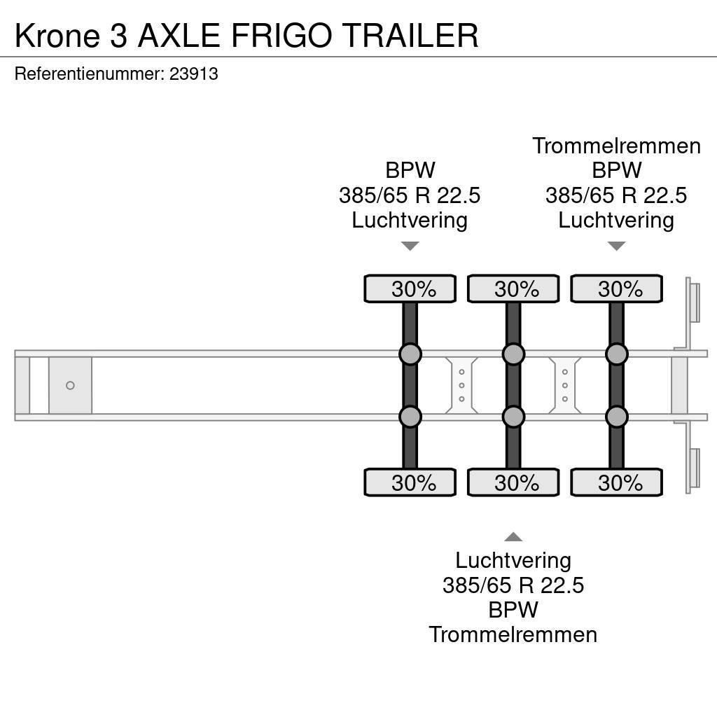 Krone 3 AXLE FRIGO TRAILER Semirremolques isotermos/frigoríficos