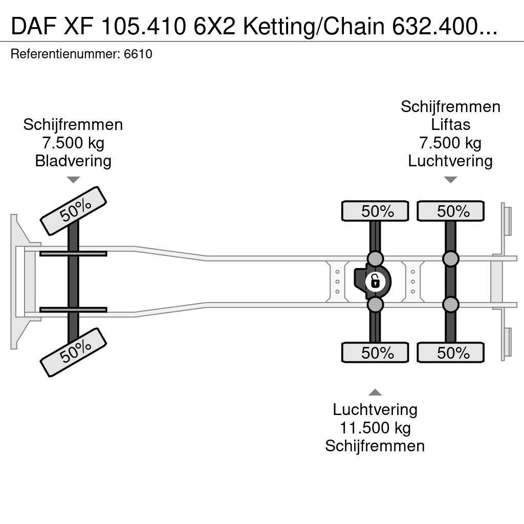 DAF XF 105.410 6X2 Ketting/Chain 632.400KM NL Truck Camiones polibrazo