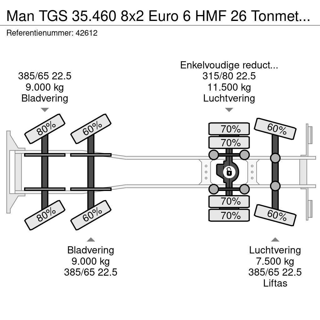 MAN TGS 35.460 8x2 Euro 6 HMF 26 Tonmeter laadkraan Camiones polibrazo