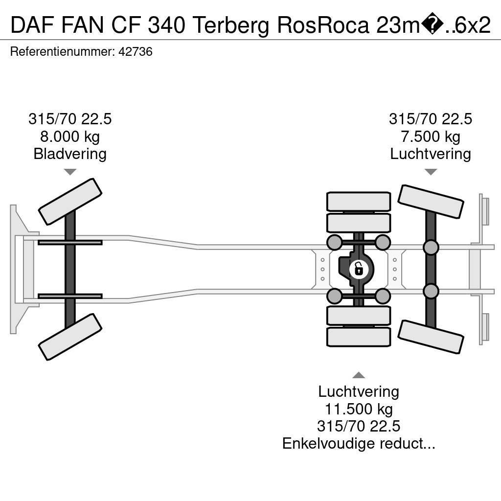 DAF FAN CF 340 Terberg RosRoca 23m³ + AE weegsysteem Camiones de basura