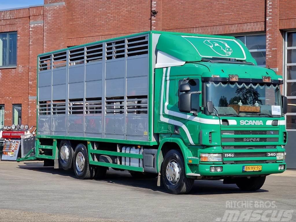 Scania P114-340 2 deck livestock - Loadlift - Moving floo Camiones de ganado