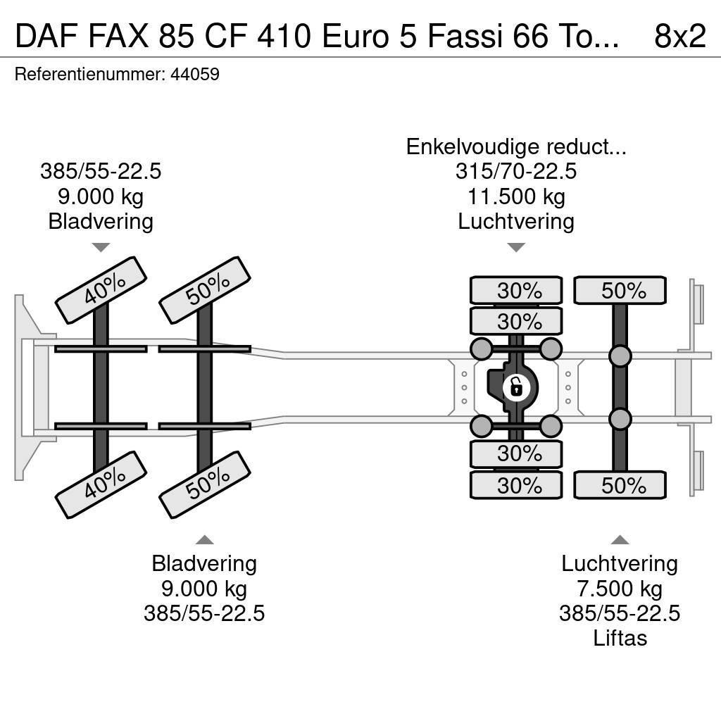 DAF FAX 85 CF 410 Euro 5 Fassi 66 Tonmeter laadkraan Grúas todo terreno