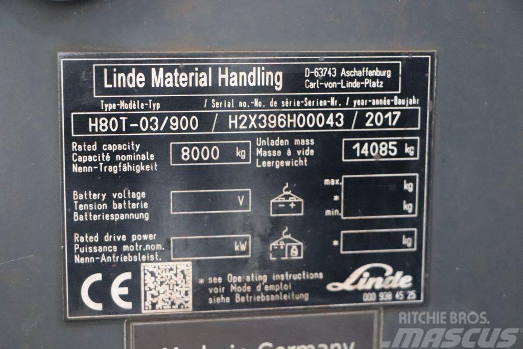 Linde H80T-03/900 Carretillas LPG