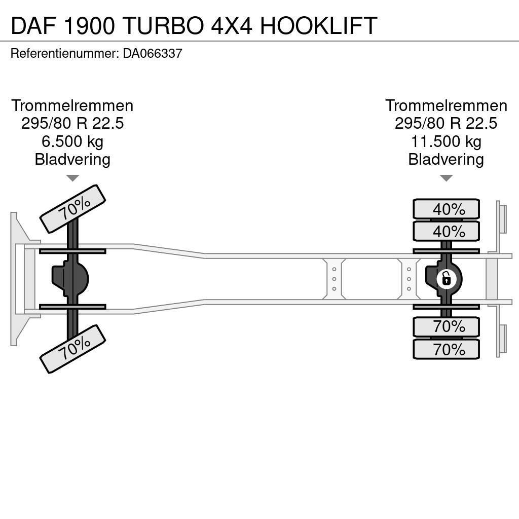 DAF 1900 TURBO 4X4 HOOKLIFT Camiones polibrazo