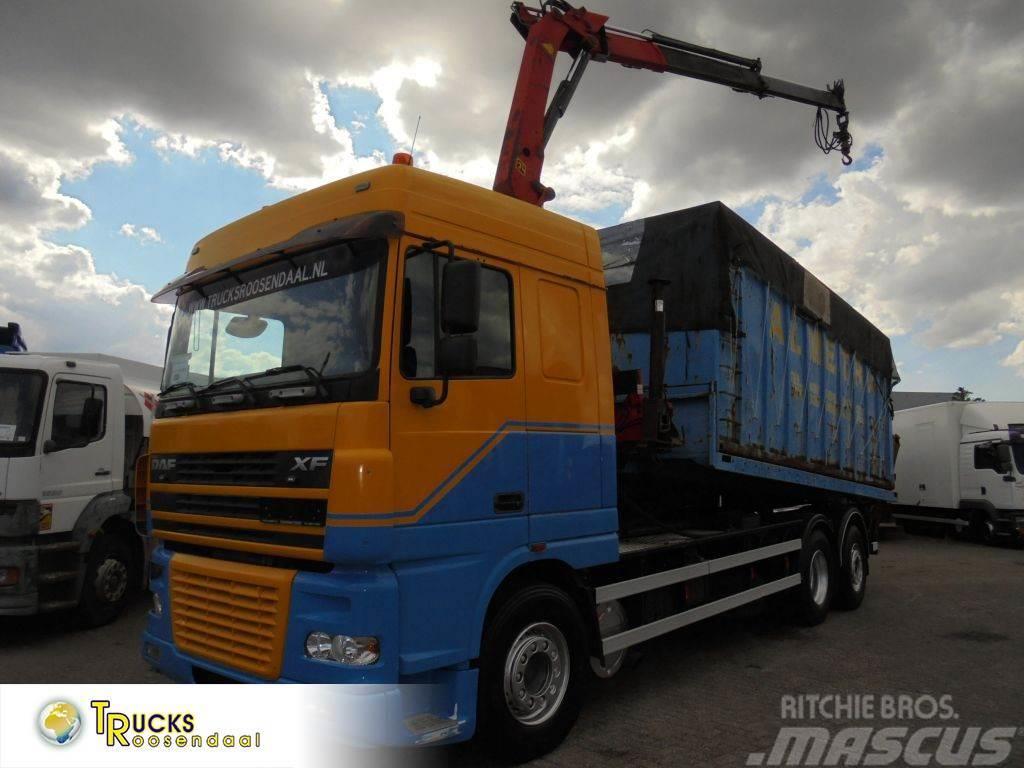 DAF XF 95.530 + hooksystem + crane palfinger 12.5 t/m+ Camiones polibrazo