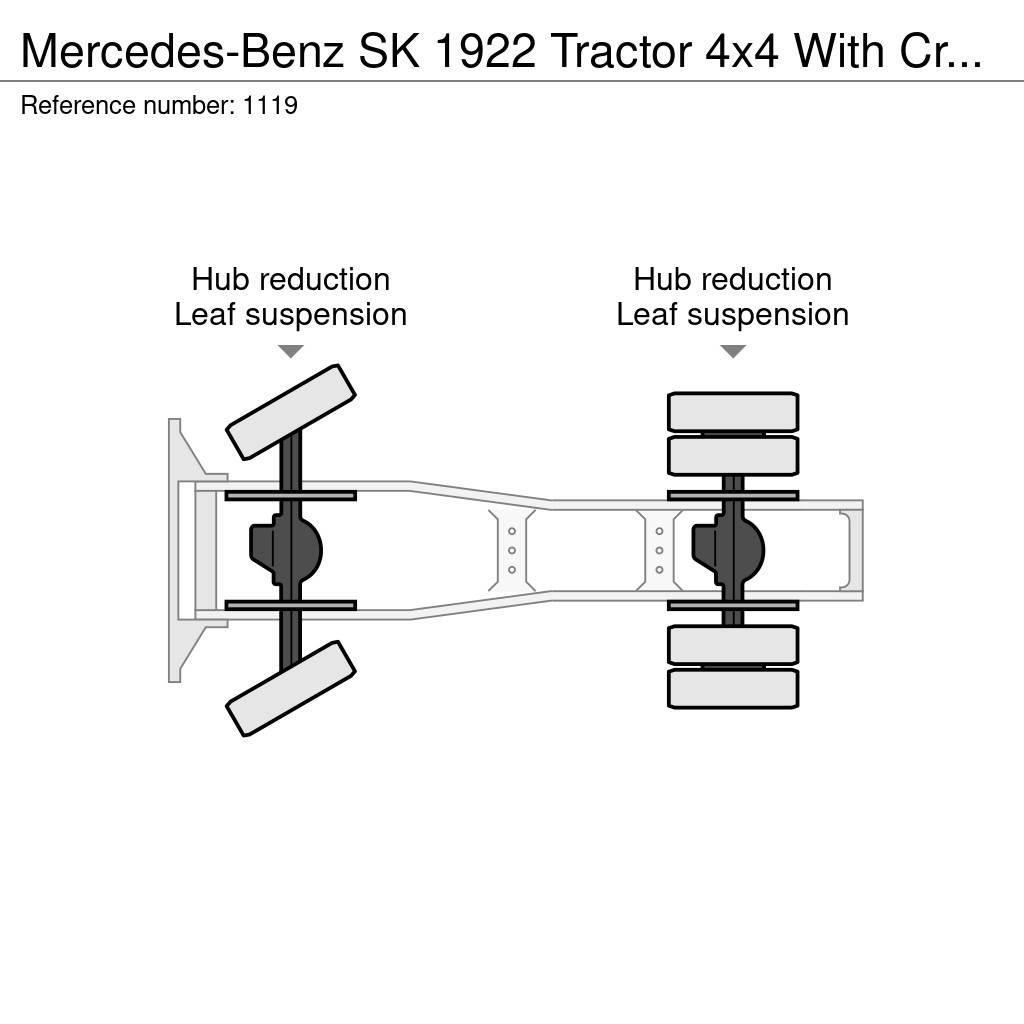 Mercedes-Benz SK 1922 Tractor 4x4 With Crane Full Spring V6 Big Cabezas tractoras