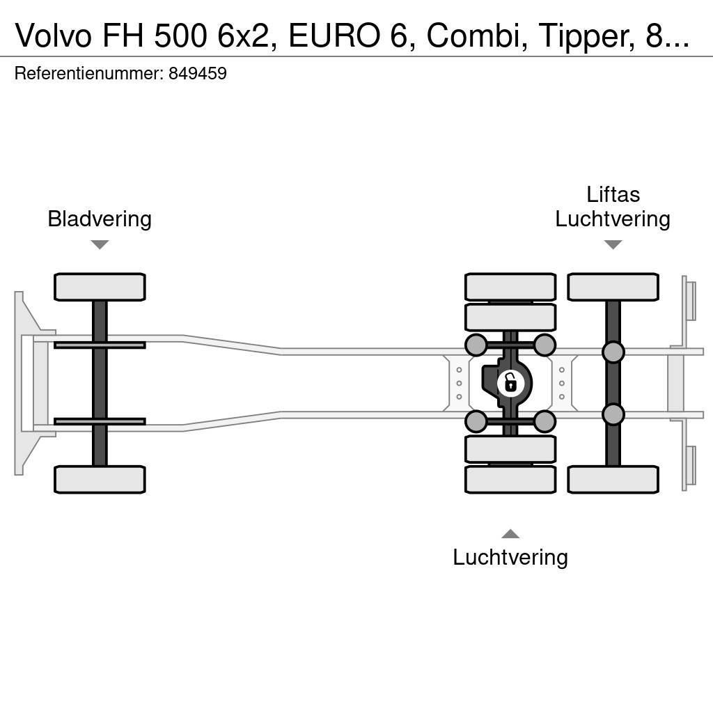 Volvo FH 500 6x2, EURO 6, Combi, Tipper, 84 M3 Camiones bañeras basculantes o volquetes
