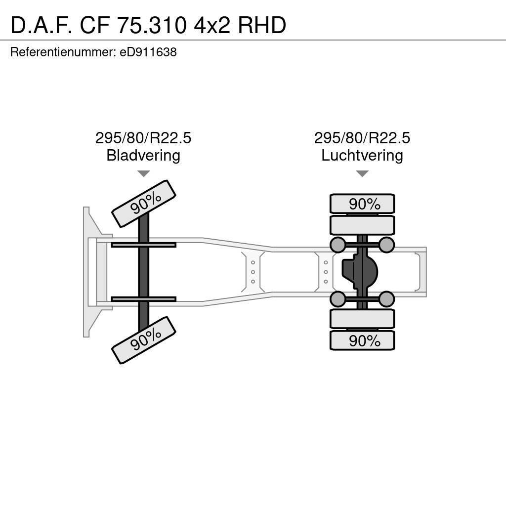 DAF CF 75.310 4x2 RHD Cabezas tractoras