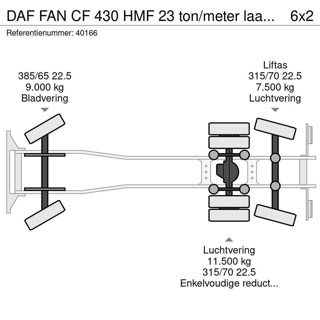 DAF FAN CF 430 HMF 23 ton/meter laadkraan + Welvaarts Camiones polibrazo