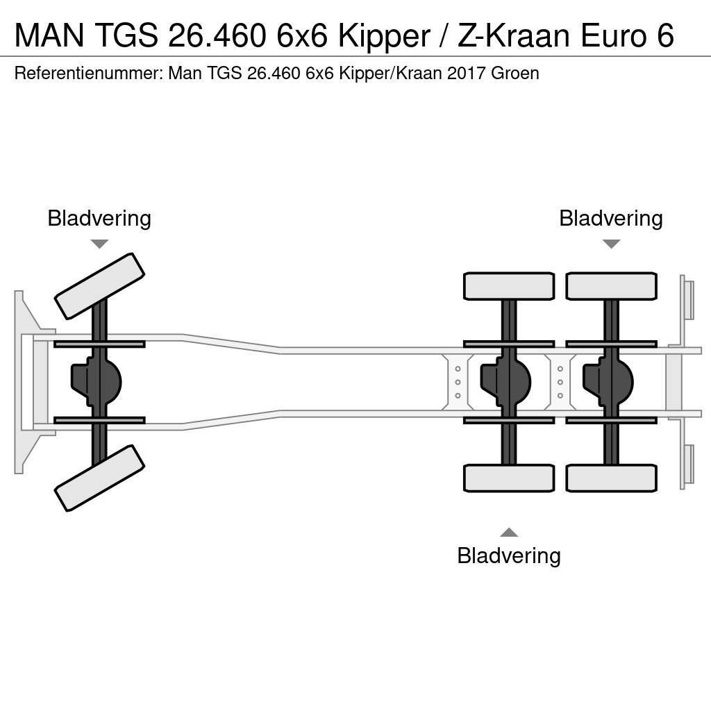 MAN TGS 26.460 6x6 Kipper / Z-Kraan Euro 6 Camiones bañeras basculantes o volquetes