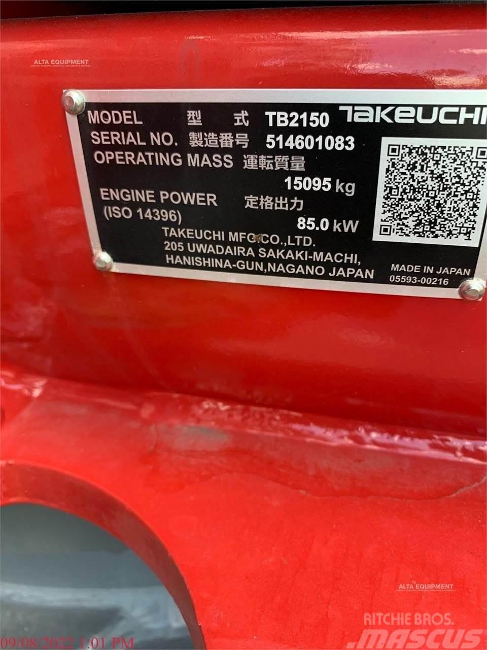 Takeuchi TB2150 Excavadoras de cadenas