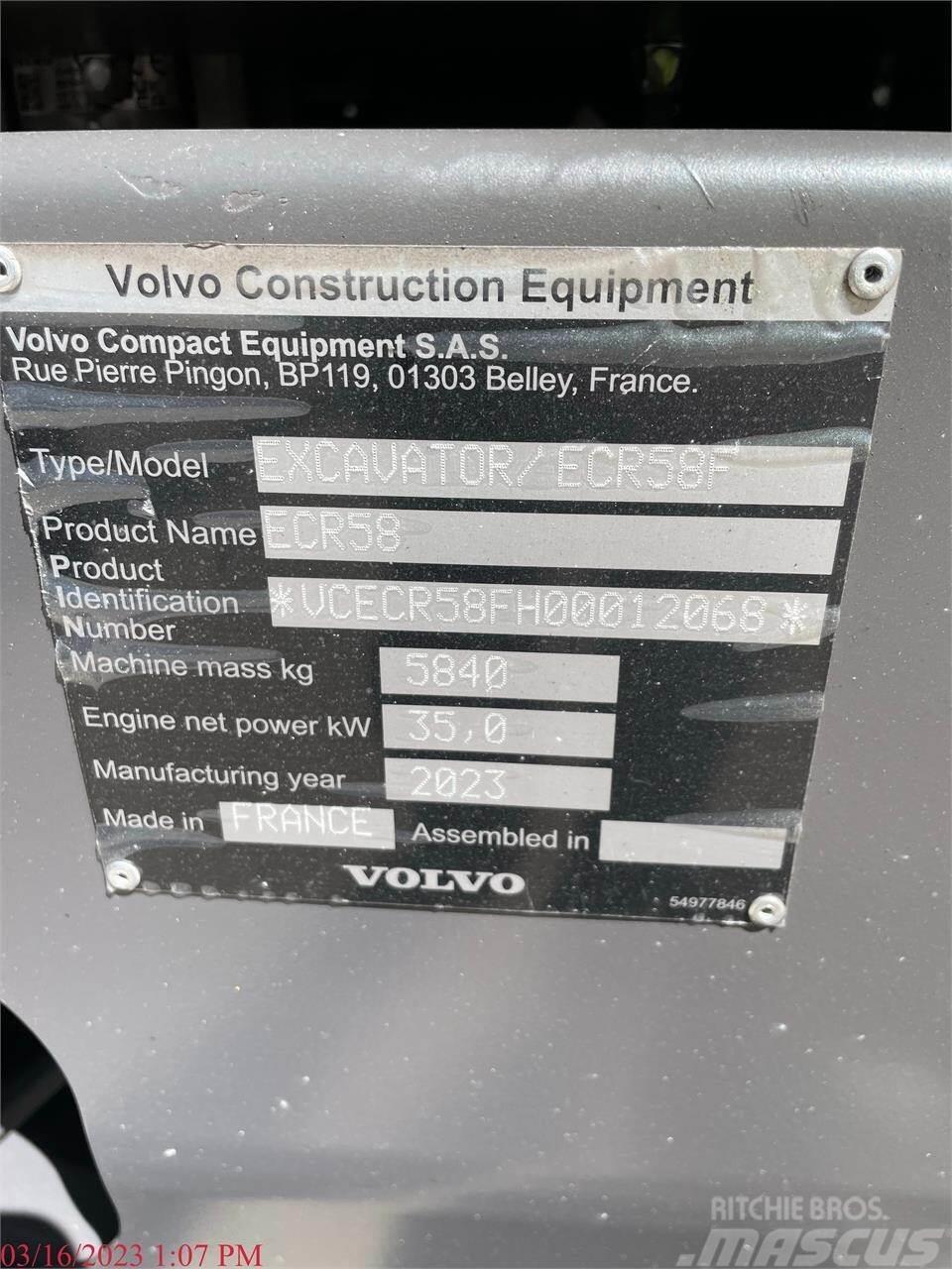 Volvo ECR58F Excavadoras de cadenas