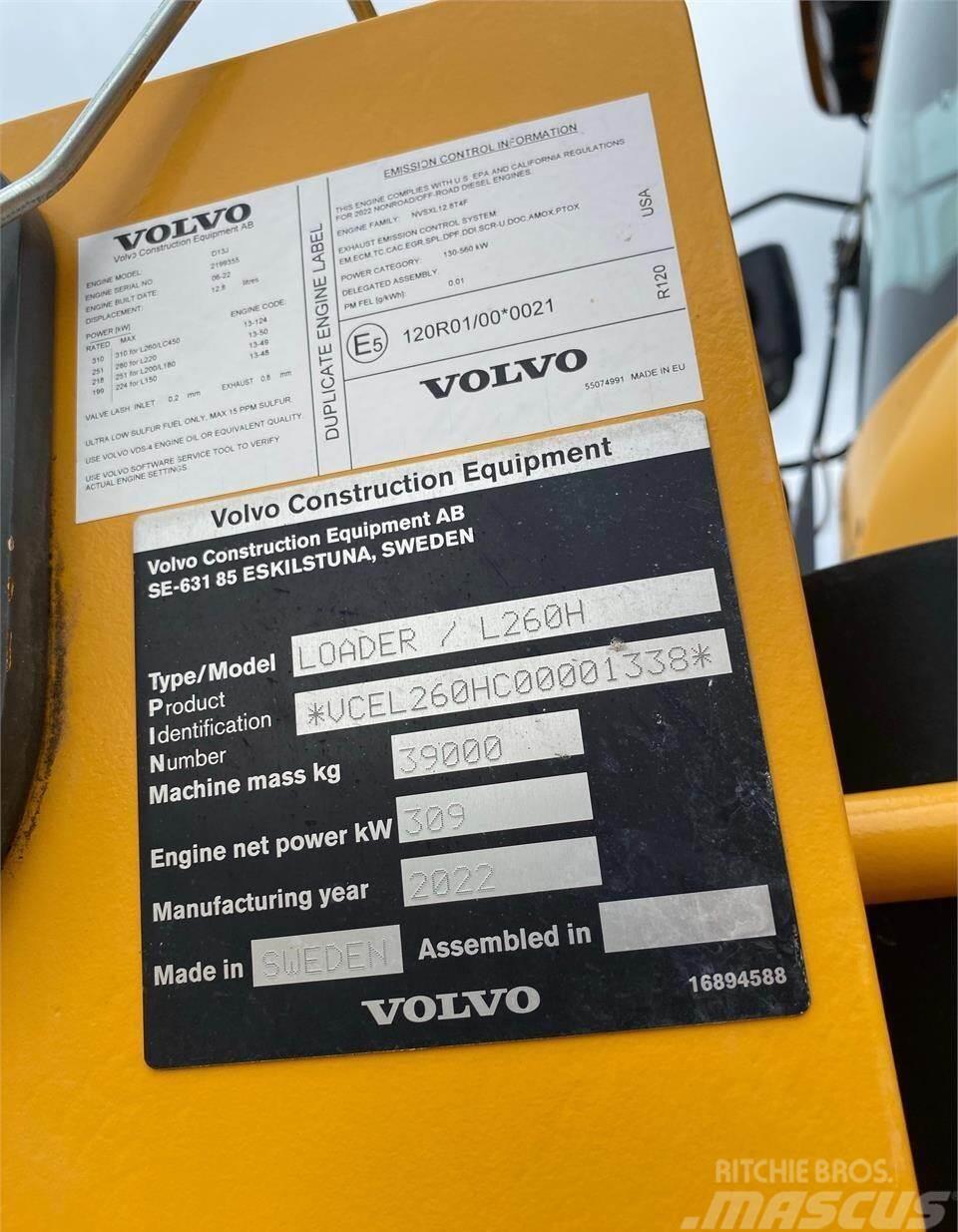 Volvo L260H Cargadoras sobre ruedas