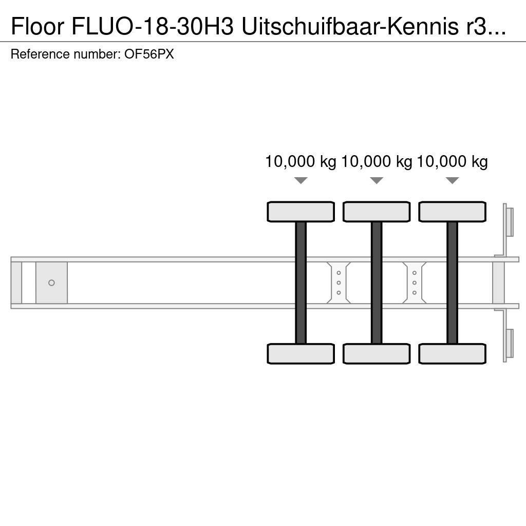Floor FLUO-18-30H3 Uitschuifbaar-Kennis r36-3x Gestuurd Semirremolques de plataformas planas/laterales abatibles