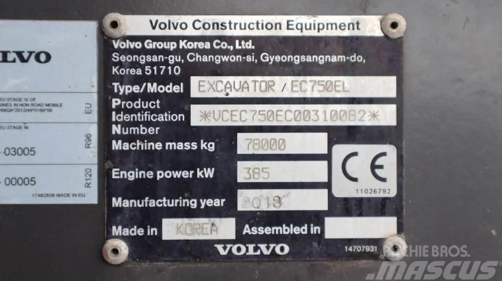Volvo EC 750 EL | BUCKET | GOOD CONDITION Excavadoras de ruedas