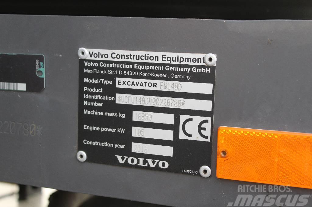 Volvo EW 140 D / Pyörittäjä, Kärry, Rasvari, Ym! Excavadoras de ruedas