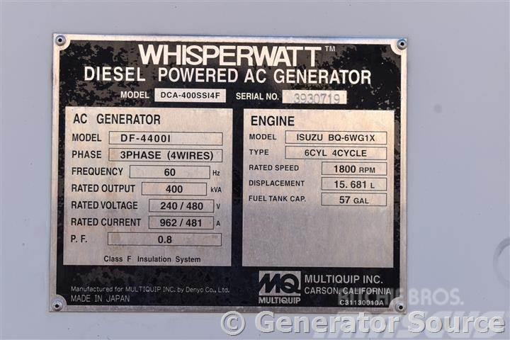 MultiQuip 320 kW - FOR RENT Generadores diesel