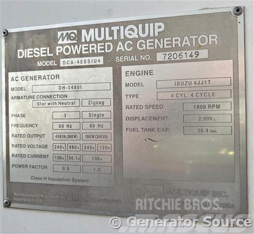 MultiQuip 36 kW - FOR RENT Generadores diesel