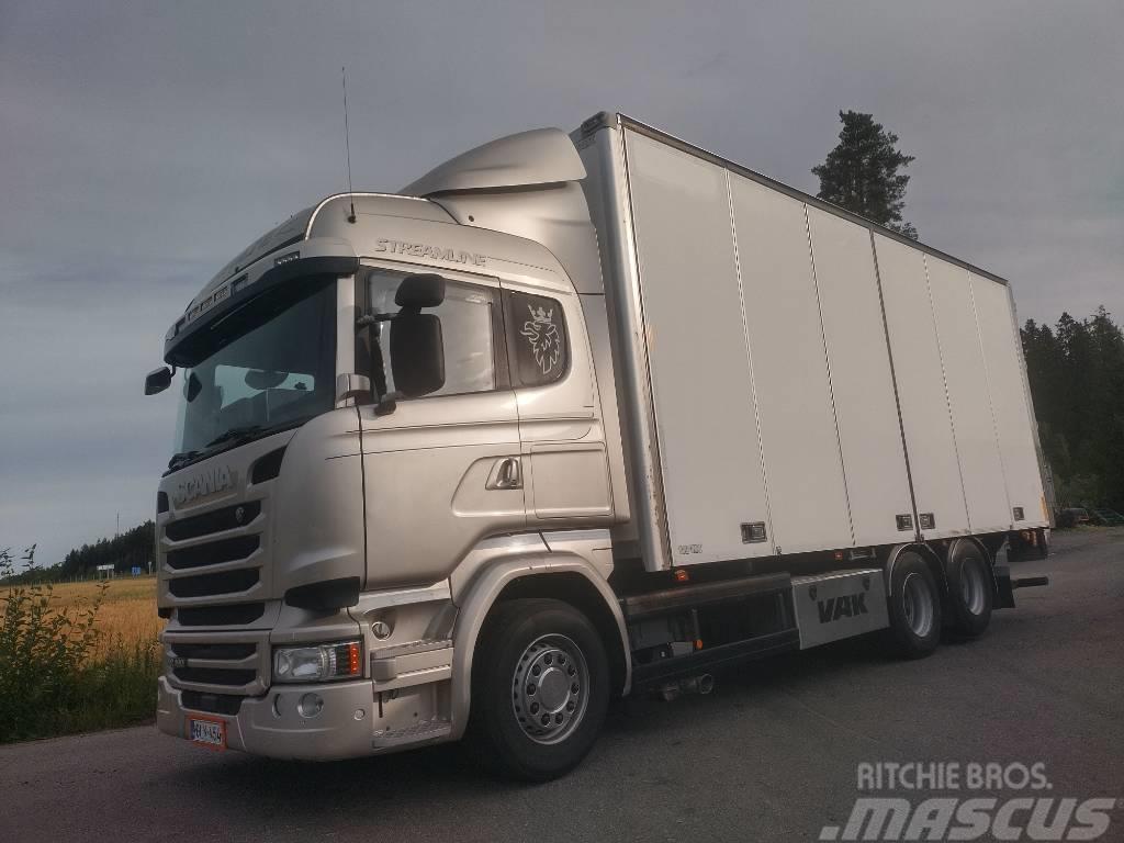 Scania R490 6x2 sivuauk.kori+pl-nostin Camiones caja cerrada