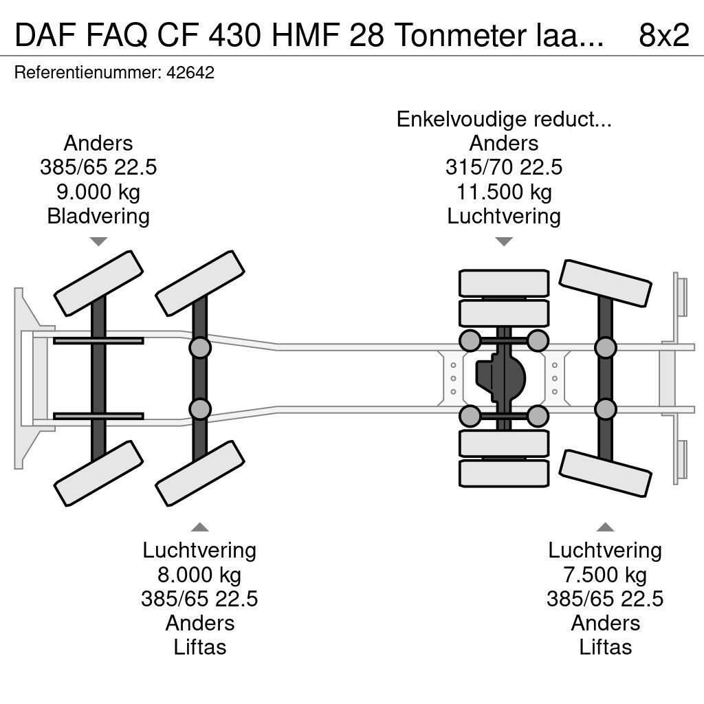 DAF FAQ CF 430 HMF 28 Tonmeter laadkraan Camiones polibrazo